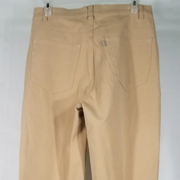 NWT beige tapered leg stretchy slacks pants sz 42